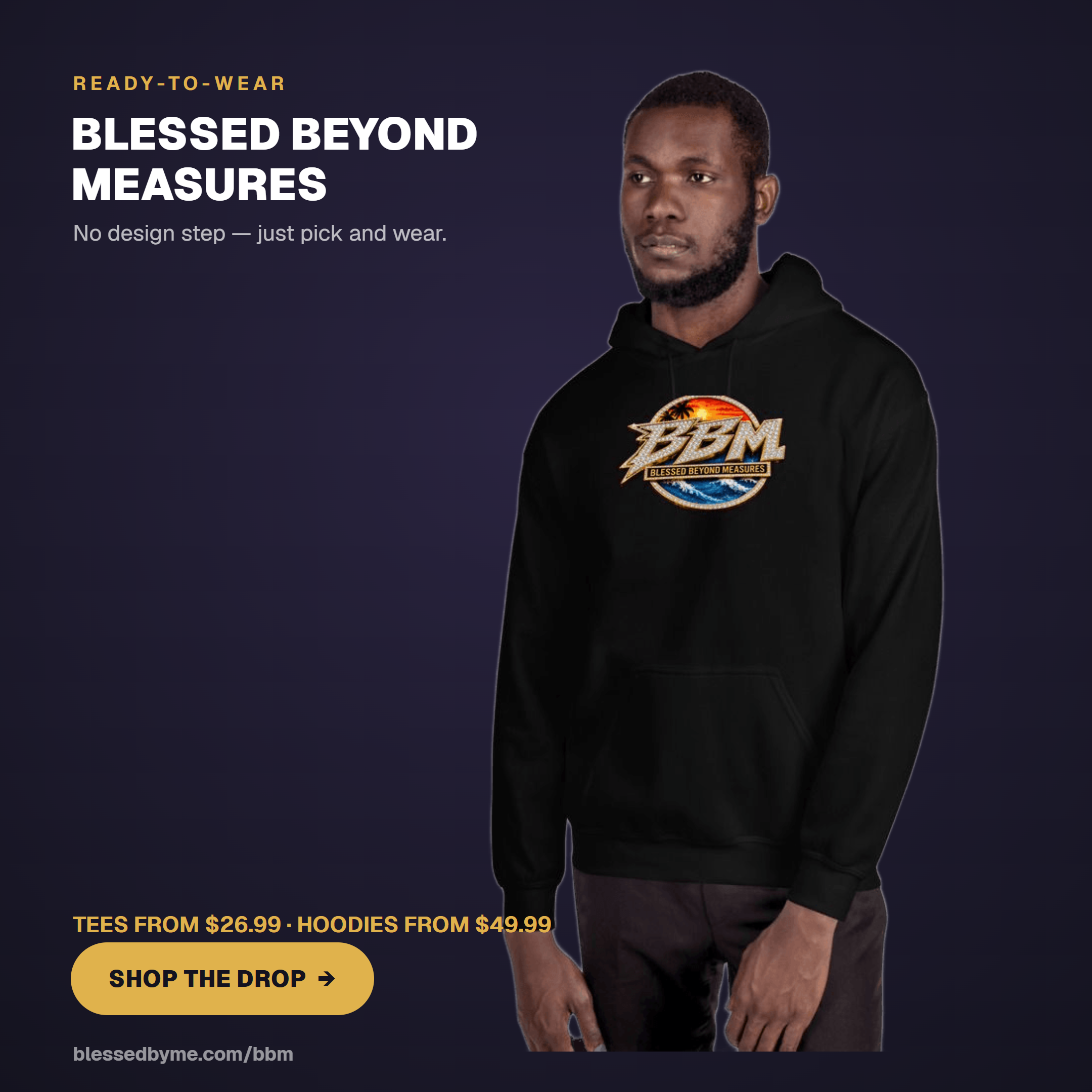 Blessed Beyond Measures ready-to-wear drop ad